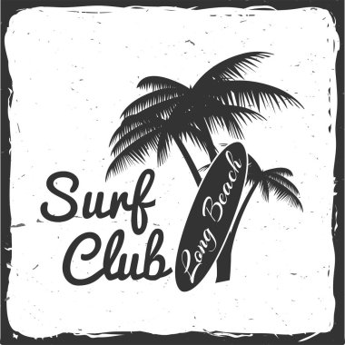 Vektör yaz sörf retro rozeti.