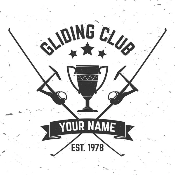 Vektör kayma club retro rozeti.