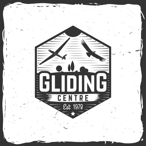 Vector Gliding club retro badge. — Stock vektor