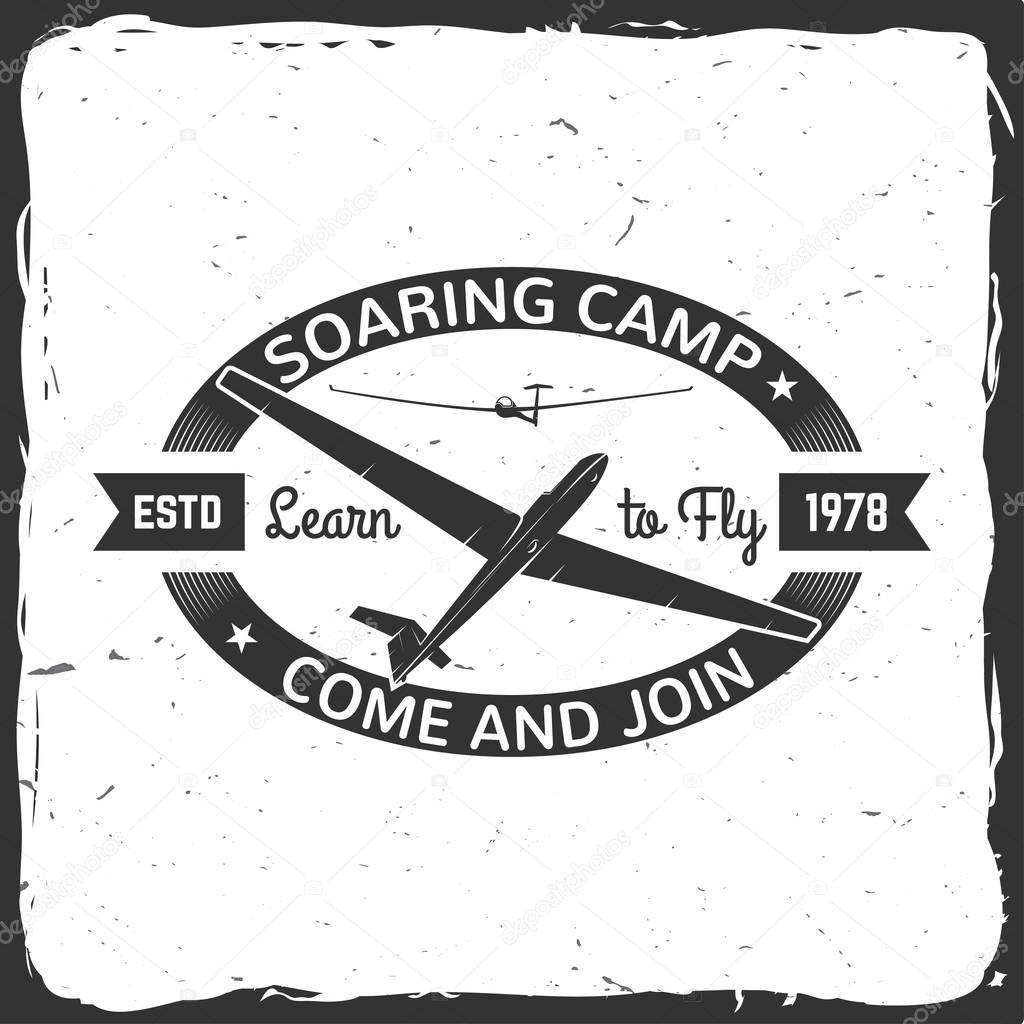 Vector Soaring camp retro badge.