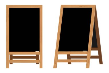 Menü siyah Boards.Vector resimde kümesi.