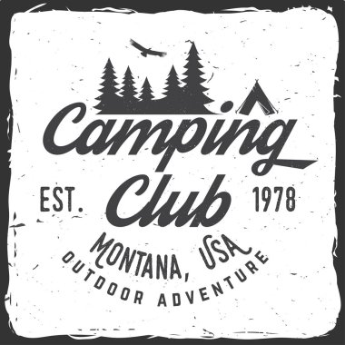 Aşırı macera kamp. Vektör çizim.