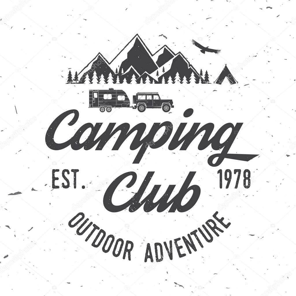 Camping extreme adventure . Vector illustration.