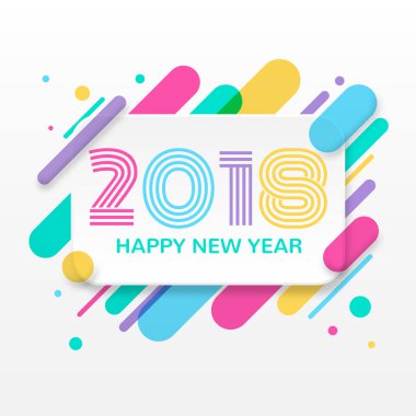 2018 mutlu yeni yıl tebrik kartı