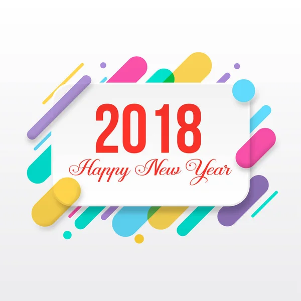 Glückliches neues Jahr 2018 Grußkarte — Stockvektor