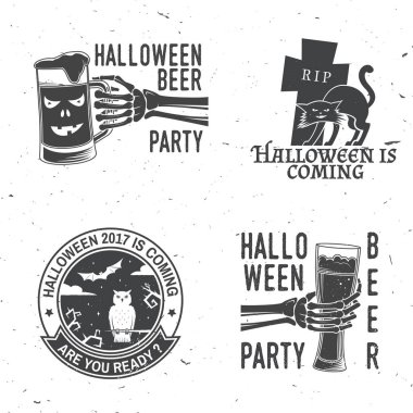 Cadılar Bayramı önümüzdeki kavramdır. Vektör çizim.