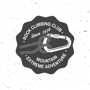 Vintage tipografi tasarımı ile hızlı bir şekilde bir tırmanma halat ve kemer bağlama için düğüm.