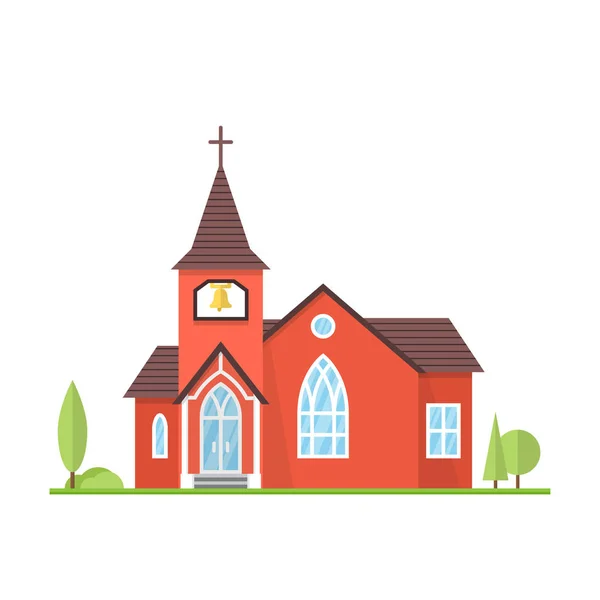 Καθολική Εκκλησία τοπίο. — Διανυσματικό Αρχείο