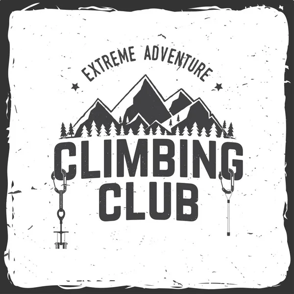 Vintage tipografi tasarımı ile karabinalar, condor ve dağ siluet.