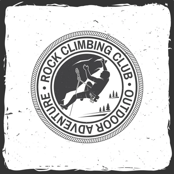 Vintage tipografi tasarımı ile dağlarda dağcı.