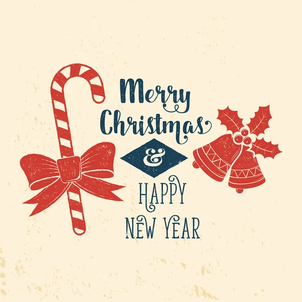 Je vous souhaite un très joyeux Noël. Conception typographique . — Image vectorielle