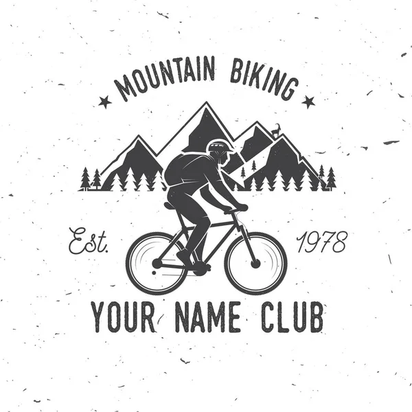 Mountainbiken. Vectorillustratie. — Stockvector