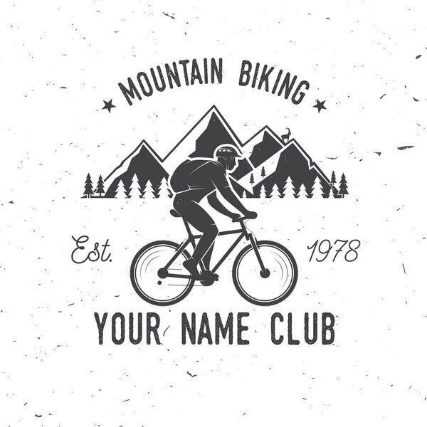 Mountain biking. Vector illustration.