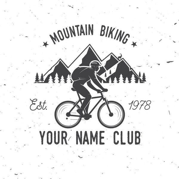 Mountain biking. Vector illustration.