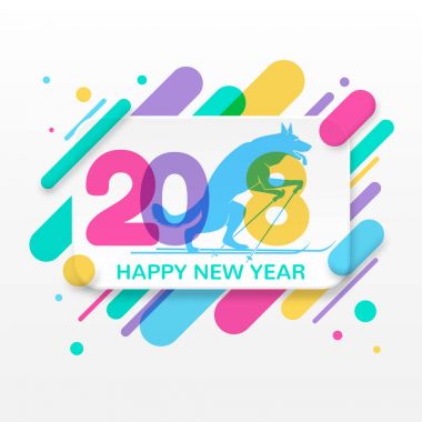 2018 mutlu yeni yıl tebrik kartı