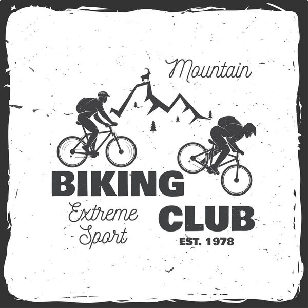 Mountain biking club. Vector illustration.