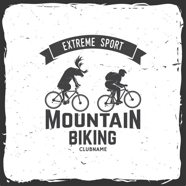 Set of Mountain biking clubs. Vector illustration.