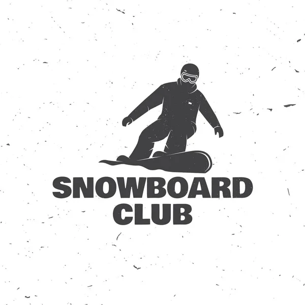 Snowboard Club. Εικονογράφηση διάνυσμα. Ιδέα για το πουκάμισο ή το λογότυπο, διακοσμητικό print, σφραγίδα ή ΤΕΕ. — Διανυσματικό Αρχείο