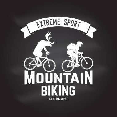 Dağ bisikleti clubname. Vektör çizim.