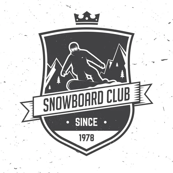 Snowboardowego klubu. Ilustracja wektorowa. — Wektor stockowy