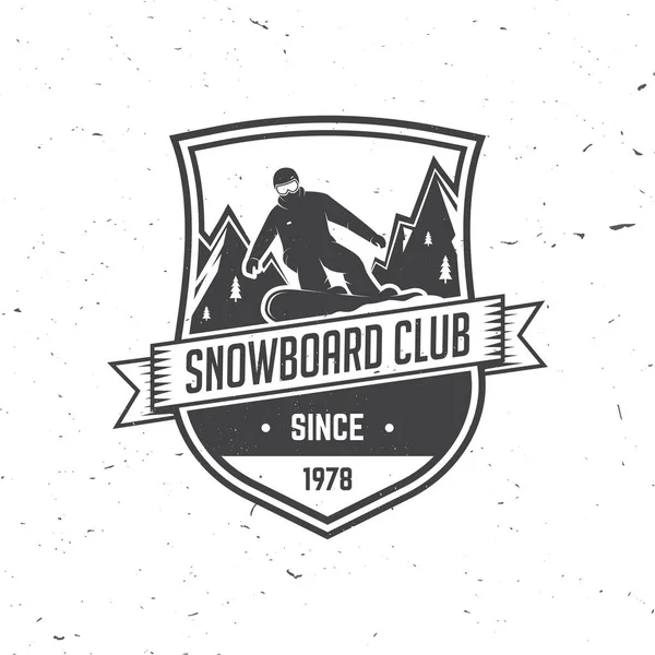Snowboardclub. Vektorillustration. — Stockvektor