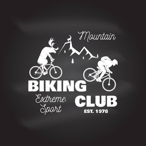 Mountain biking club. Vector illustration.