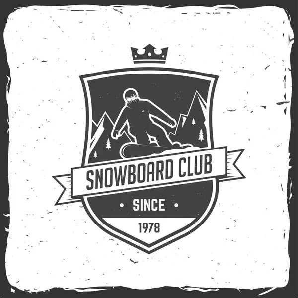 Snowboardclub. Vektorillustration. — Stockvektor