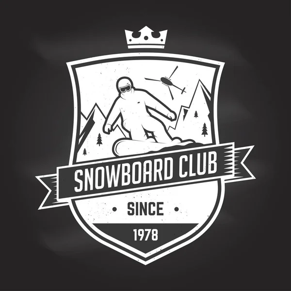 Snowboardclub. Vektorillustration. — Stockvektor