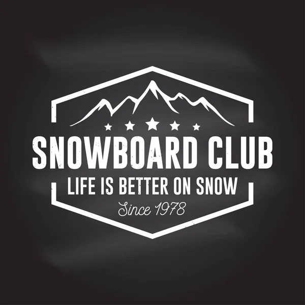 Snowboardclub. Vektorillustration. Konzept für Hemd, Druck, Stempel oder Tee. — Stockvektor