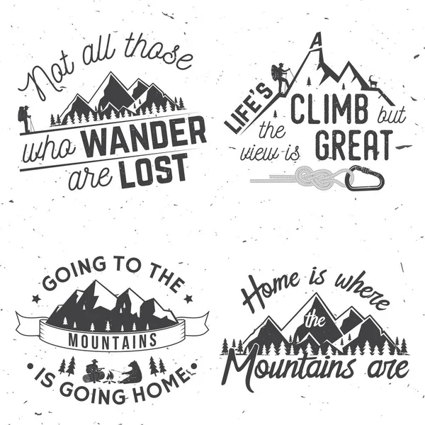 Citation typographique liée à l'ensemble des montagnes . — Image vectorielle