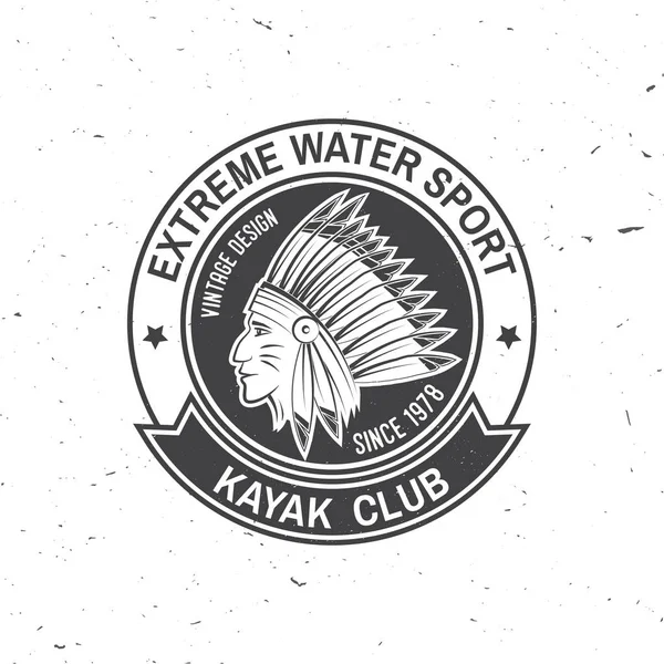 Club Kayak. Ilustración vectorial . — Vector de stock