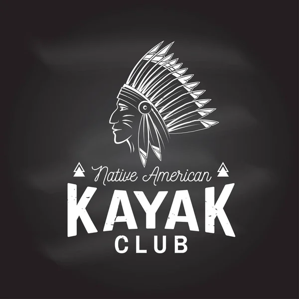 Club Kayak. Ilustración vectorial . — Vector de stock
