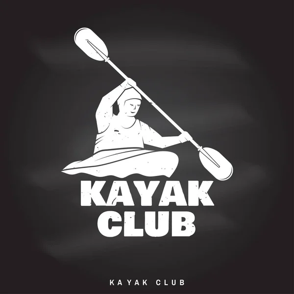 Kajakclub. Vektorillustration. — Stockvektor