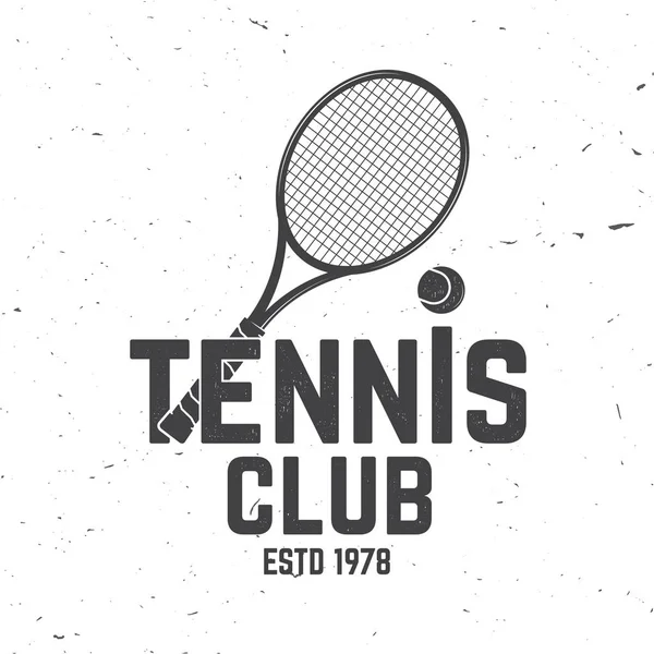 Tenis Kulübü. Vektör çizim. — Stok Vektör