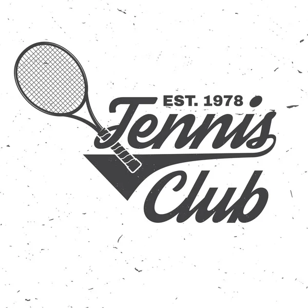 Tenis Kulübü. Vektör çizim. — Stok Vektör