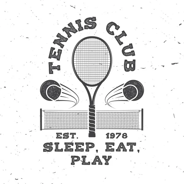 テニス クラブ。ベクトル図. — ストックベクタ