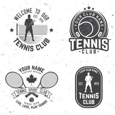 Tenis Kulübü. Vektör çizim.