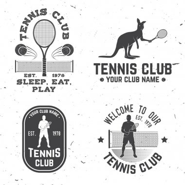 Tenis Kulübü. Vektör çizim.