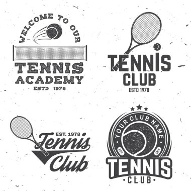 Tenis Kulübü. Vektör çizim.