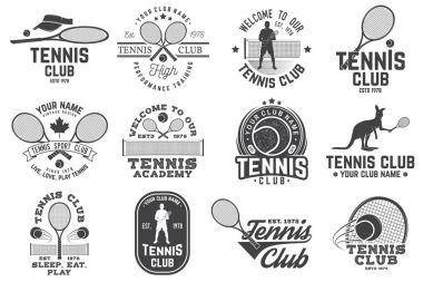 Set of Tennis club badges clipart