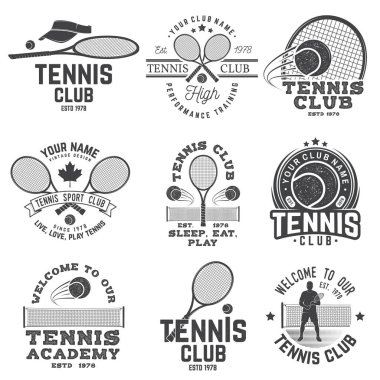 Tenis Kulübü rozetleri kümesi