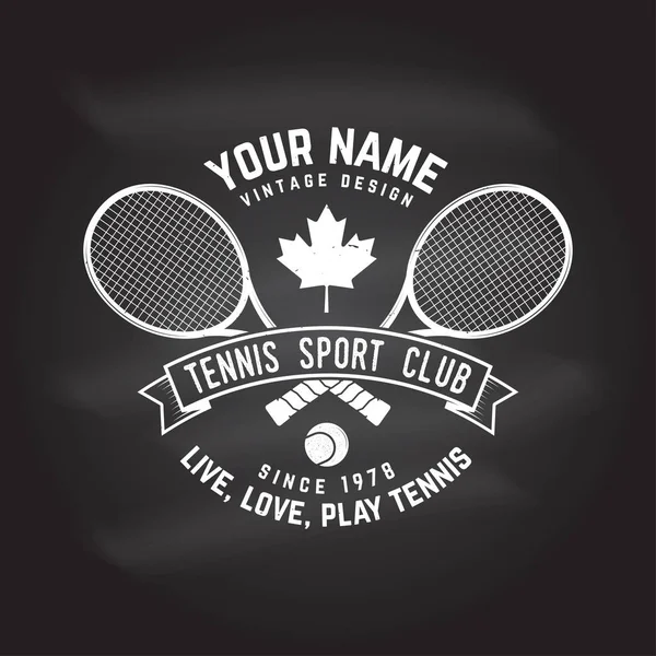 Club de tennis. Illustration vectorielle . — Image vectorielle