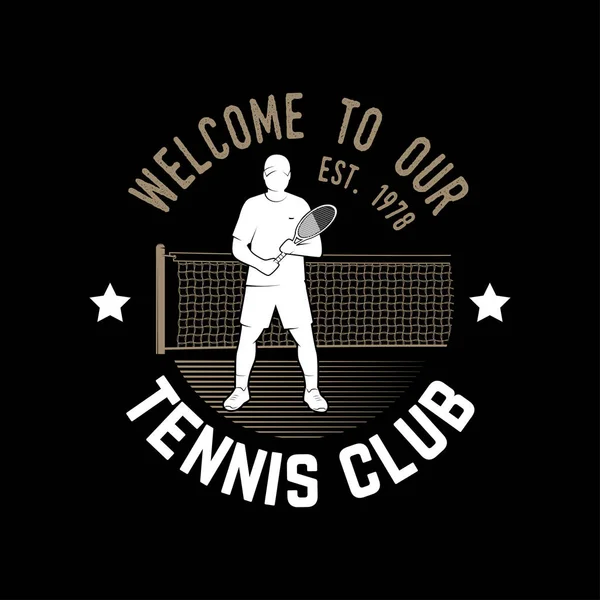 Tennisclub. Vectorillustratie. — Stockvector