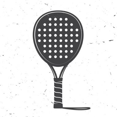 Padel tenis raketi simgesi. Vektör çizim.