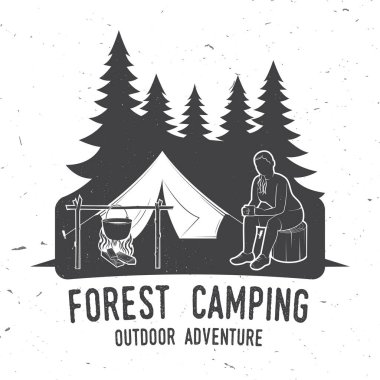 Aşırı macera kamp. Vektör çizim.