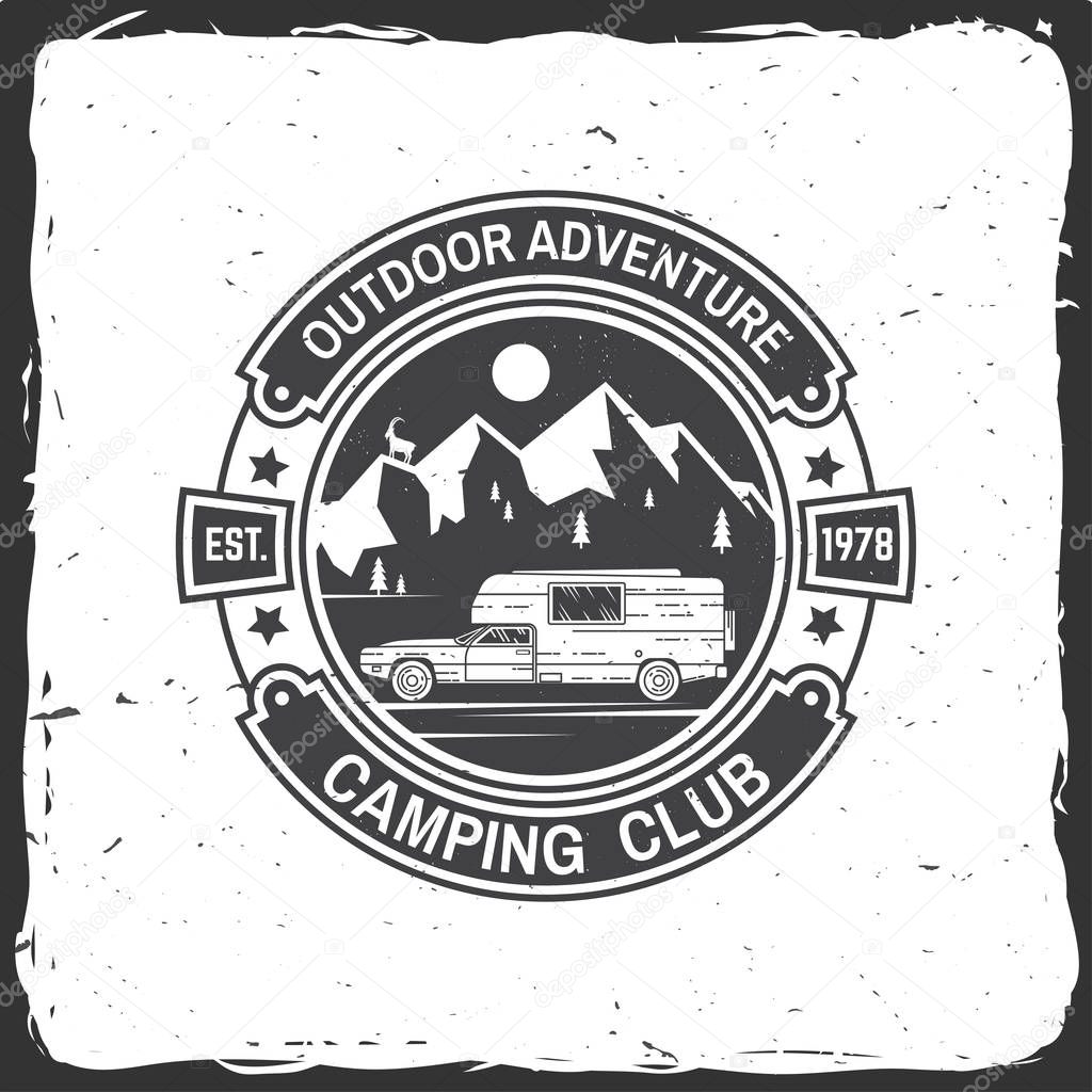 Camping club. Vector illustration.
