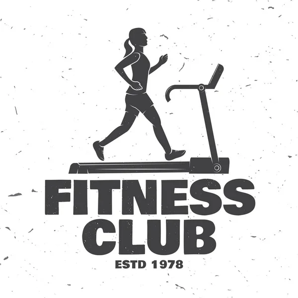 Fitness club odznak. Vektorové ilustrace. — Stockový vektor