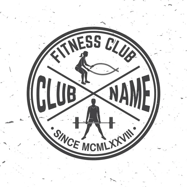 Placa del club de fitness. Ilustración vectorial . — Vector de stock