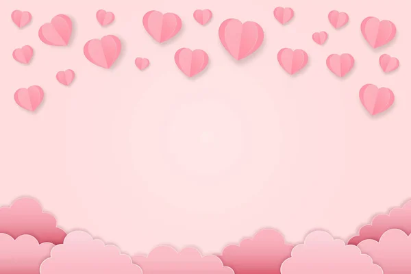 Fondo del día de San Valentín con corazones. Ilustración vectorial — Archivo Imágenes Vectoriales
