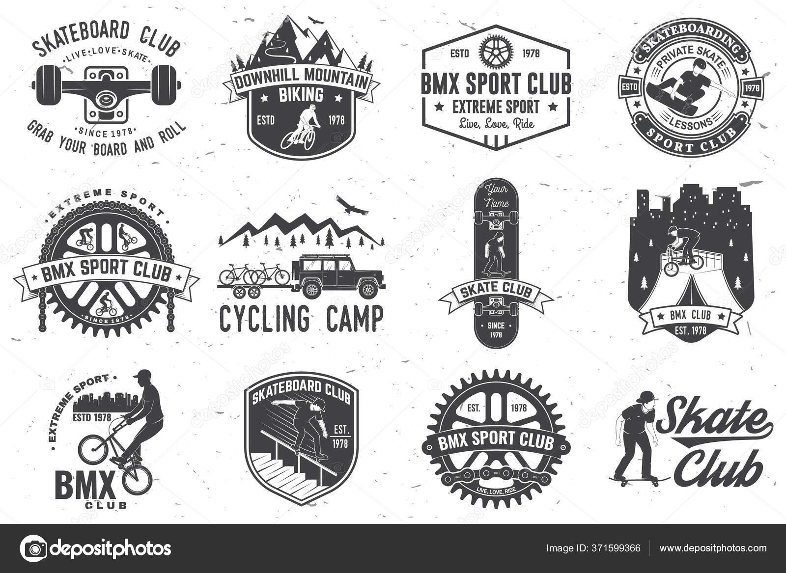 Bmx Extreme Sport Club Badge Vector Concept For Shirt Logo Print